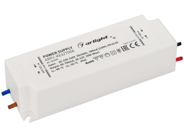 Блок питания ARPJ-KE42700A (30W, 700mA, PFC) (Arlight, IP65 Пластик, 5 лет) фото:3