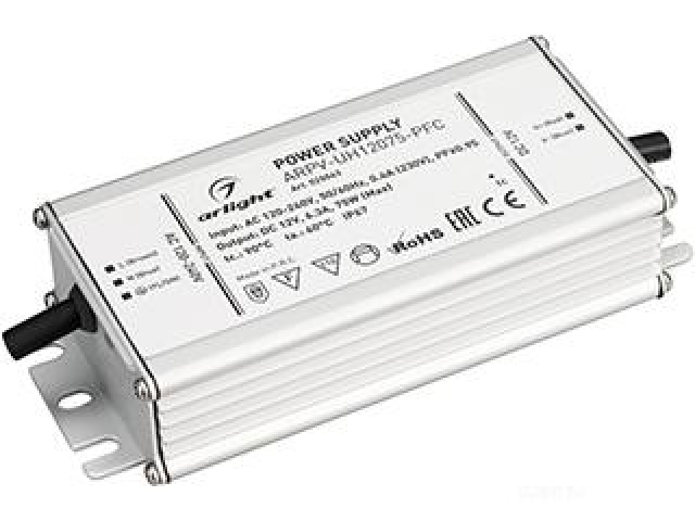Блок питания ARPV-UH12075-PFC (12V, 6.3A, 75W) (Arlight, IP67 Металл, 7 лет) фото:4