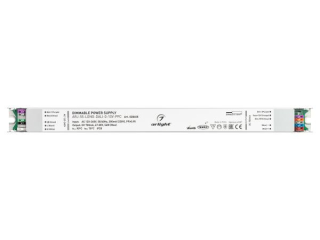 Блок питания ARJ-55-LONG-DALI-0-10V-PFC (56W, 700mA) (Arlight, IP20 Металл, 7 лет) фото:6