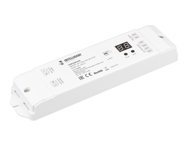 INTELLIGENT ARLIGHT Конвертер SMART-0/1-10V-302-82-SUF (230V, 5A, DALI) (IARL, IP20 Пластик, 5 лет) фото:1