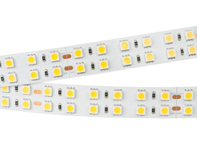 Лента RT 2-5000 24V Warm3000 2x2 (5060, 720 LED, LUX) (Arlight, 34.4 Вт/м, IP20) фото:10