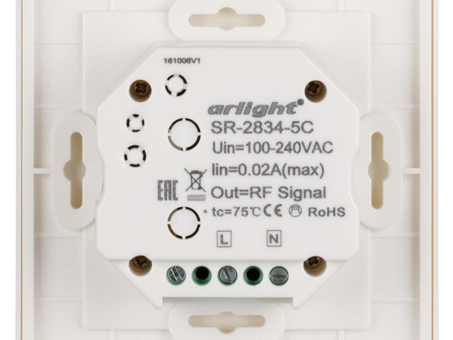 Панель Sens SR-2834-5C-AC-RF-IN White (220V,RGB+CCT,1 зона) (Arlight, IP20 Пластик, 3 года) фото:6