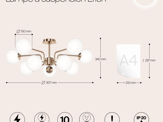 Подвесной светильник Maytoni MOD221PL-10G фото:11