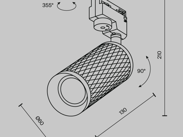 Трековый светильник Technical TR011-1-GU10-G фото:1