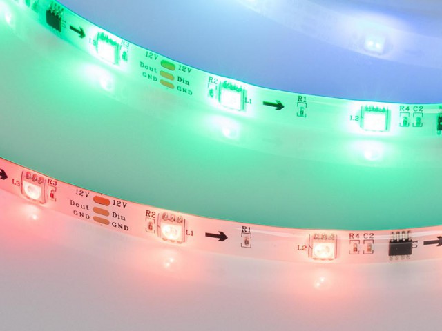 Лента герметичная SPI-SE-B30-10mm 12V RGB-PX3 (7.2W/m, IP65, 5060, 5m) (Arlight, бегущий огонь) фото:5