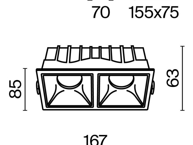 Встраиваемый светильник Technical DL043-02-15W4K-SQ-WB фото:6