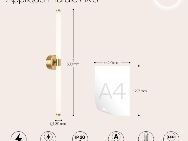 Настенный светильник (бра) Maytoni MOD106WL-L16G3K фото:1