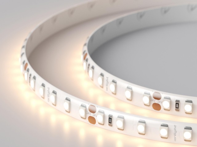 Лента RTW 2-5000SE 24V Warm 2x (3528, 600 LED, LUX) (Arlight, 9.6 Вт/м, IP65) фото:1