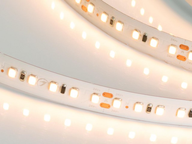 Лента IC2-20000 24V Warm2700 2x 12mm (2835, 120 LED/m, Long) (Arlight, 9.6 Вт/м, IP20) фото:6