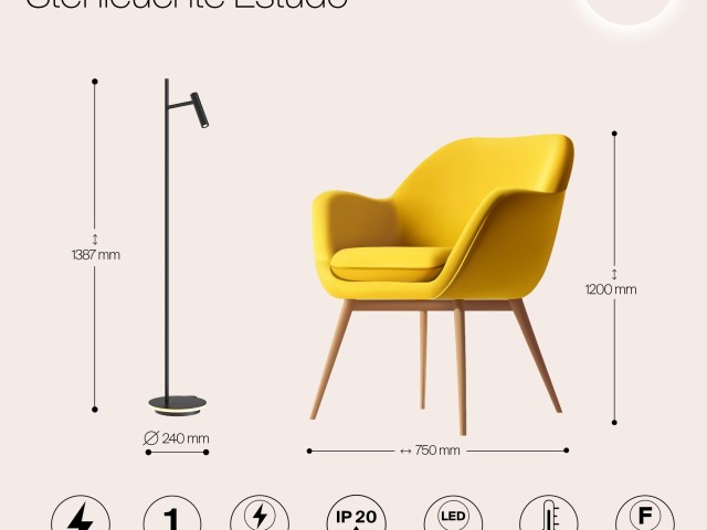 Напольный светильник (торшер) Maytoni Z010FL-L8B3K фото:16
