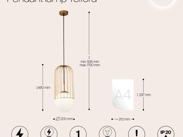 Подвесной светильник Maytoni P363PL-01G фото:17