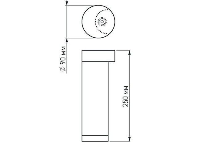 Светильник LGD-Path-Round90-H250B-7W Warm White (Arlight, IP54 Металл, 3 года) фото:5