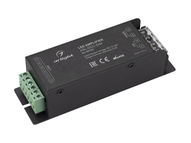 Усилитель ARL-5022-DIM (12-24V, 1x25A, 300-600W) (Arlight, IP20 Металл, 3 года) фото:1