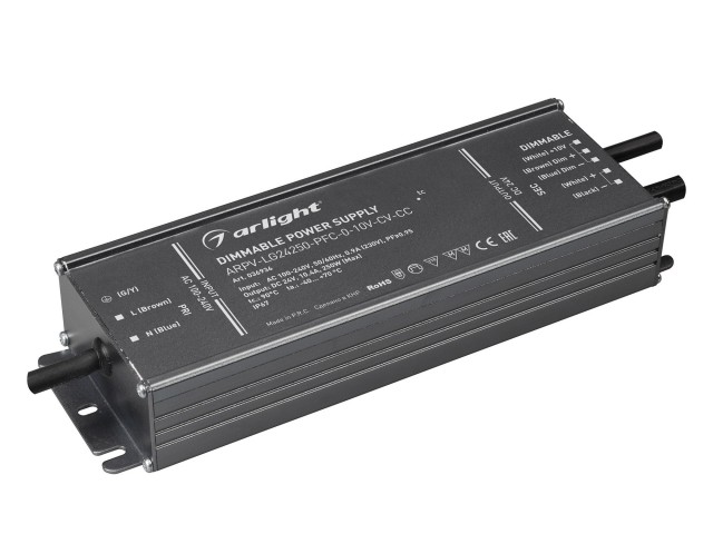 Блок питания ARPV-LG24250-PFC-0-10V-CV-CC (24V, 10.4A, 250W) (Arlight, IP67 Металл, 5 лет) фото:4