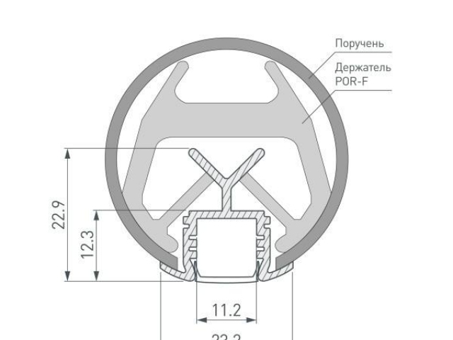 Профиль KLUS-POR-F-1000 ANOD (Arlight, Алюминий) фото:9