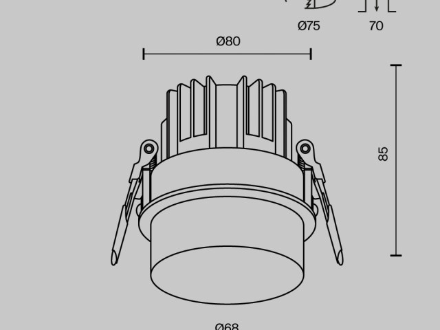 Встраиваемый светильник Technical DL065-12W4K-W фото:9