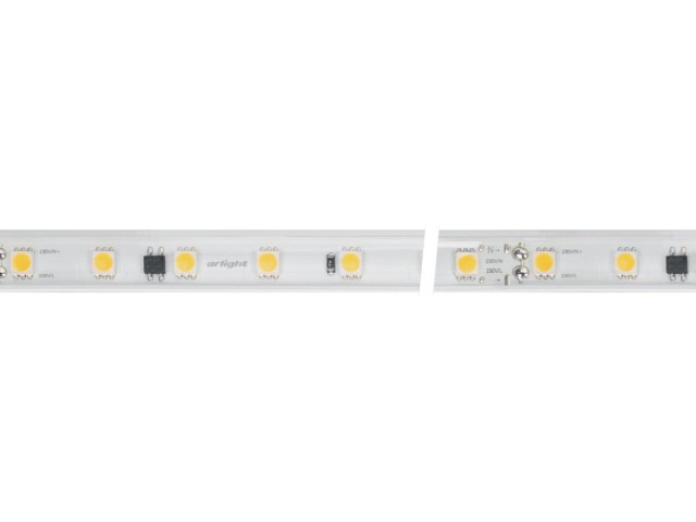 Лента ARL-50000PV-230V Cool 10K (5060, 54 LED/m, WP2) (Arlight, 8 Вт/м, IP65) фото:6
