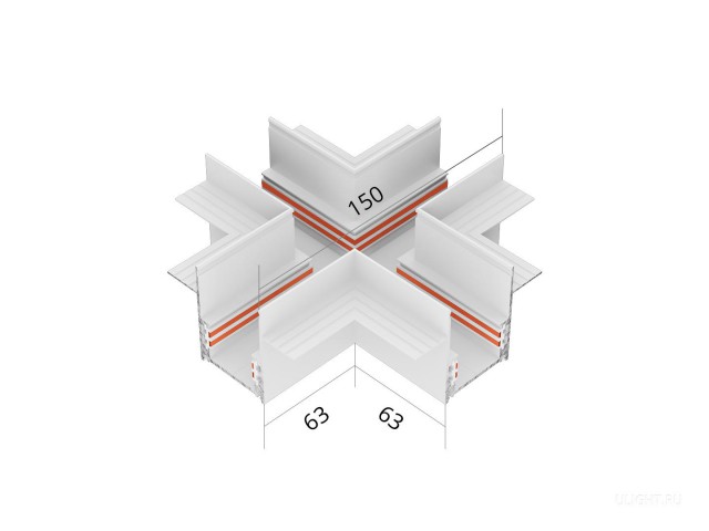 Соединительный элемент HOKASU OneLine Edgeless (X/RAL9003) фото:2
