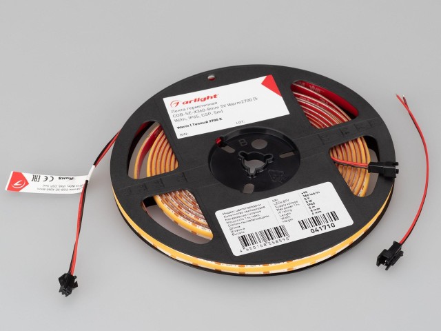 Лента герметичная COB-SE-X360-8mm 5V Warm2700 (5 W/m, IP65, CSP, 5m) (Arlight, -) фото:1