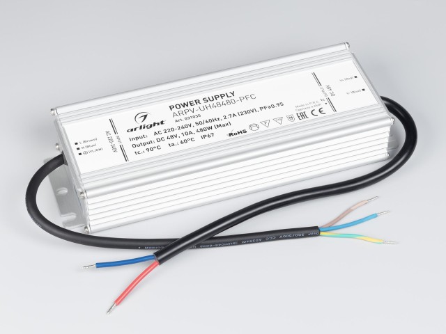 Блок питания ARPV-UH48480-PFC (48V, 10A, 480W) (Arlight, IP67 Металл, 7 лет) фото:4
