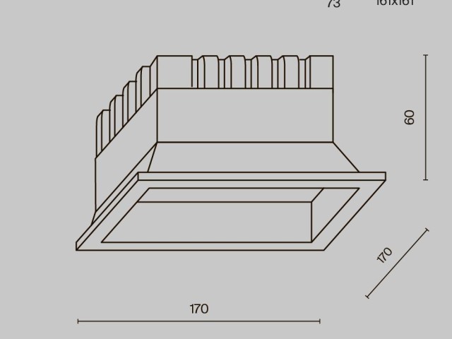 Встраиваемый светильник Technical DL056-24W3-4-6K-B фото:2