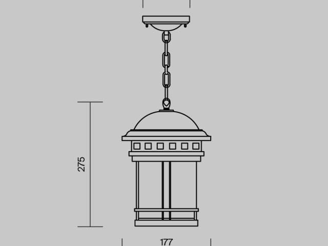 Уличный подвесной светильник Outdoor O031PL-01BR фото:5