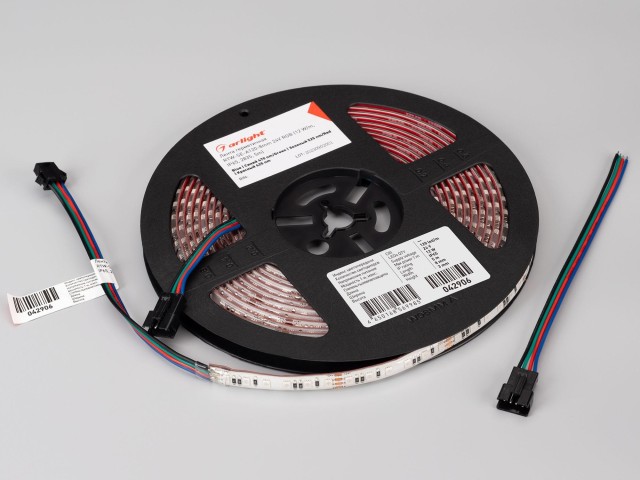 Лента герметичная RTW-SE-A120-8mm 24V RGB (12 W/m, IP65, 2835, 5m) (Arlight, 5 лет) фото:2
