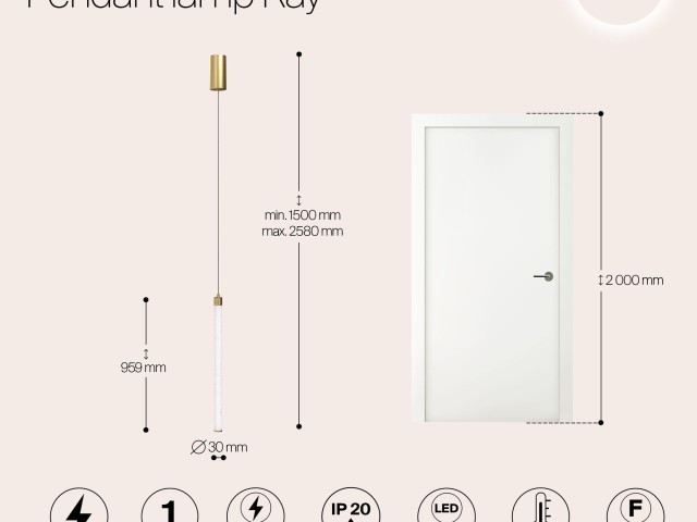 Подвесной светильник Technical P022PL-L20G3K фото:18