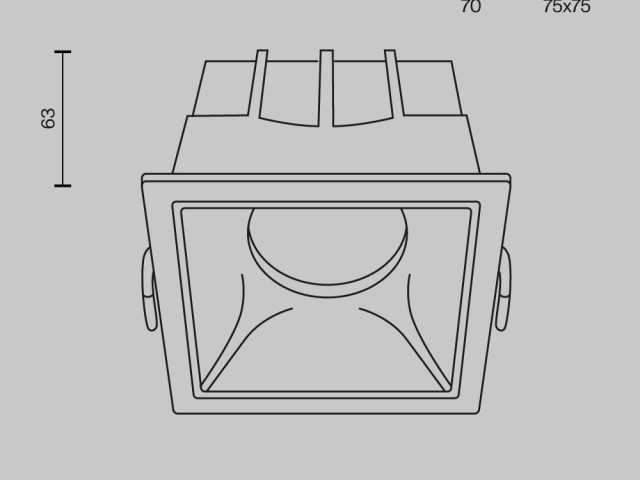 Встраиваемый светильник Technical DL043-01-15W4K-D-SQ-WB фото:1