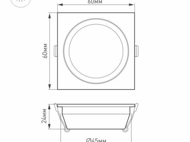 Светодиодный светильник LTM-S60x60WH-Frost 3W Day White 110deg (Arlight, IP40 Металл, 3 года) фото:16