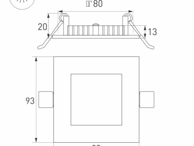 Светильник DL-93x93M-5W Day White (Arlight, IP40 Металл, 3 года) фото:16