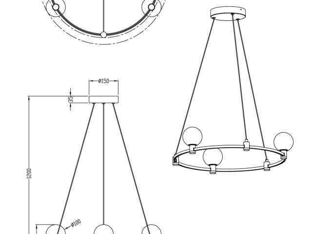 Подвесной светильник Freya FR4005PL-03B1 фото:8