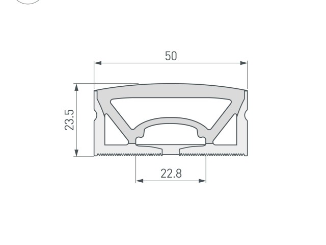 Силиконовый профиль WPH-FLEX-5025-TOP-S23-5m WHITE (Arlight, Силикон) фото:3
