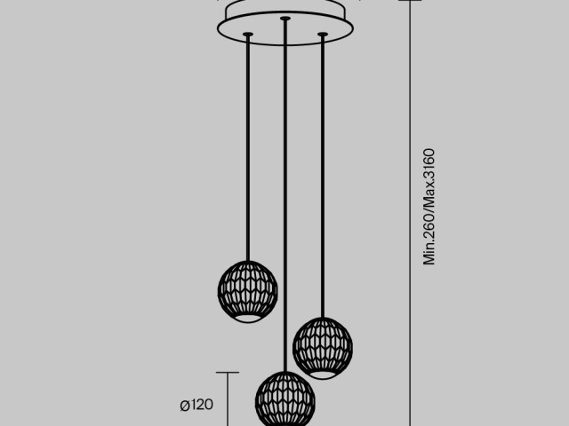 Подвесной светильник Maytoni MOD293PL-L18BS3K фото:9
