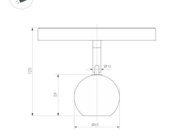 Светильник MAG-ORIENT-ORB-R60-10W Warm3000 (BK, 35 deg, 48V) (Arlight, IP20 Металл, 5 лет) фото:12
