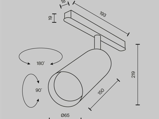 Трековый светильник Technical TR032-2-20W2.7K-M-B фото:9