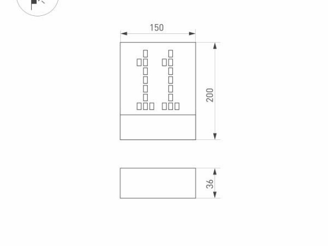 Светильник LGD-SIGN-WALL-S150x200-3W Warm3000 (RS, 148 deg, 230V) (Arlight, IP54 Металл, 3 года) фото:11