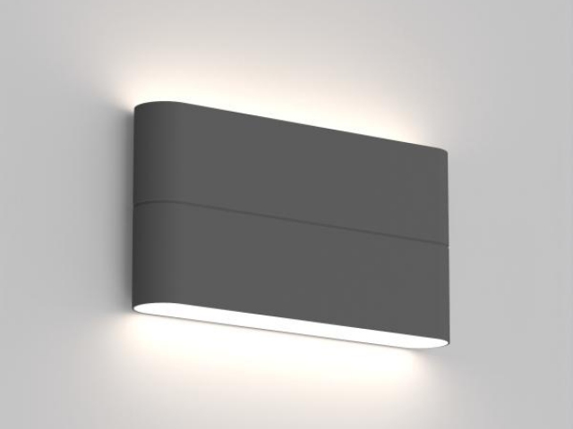 Светильник SP-WALL-FLAT-S170x90-2x6W Warm3000 (GR, 120 deg, 230V) (Arlight, IP54 Металл, 3 года) фото:4