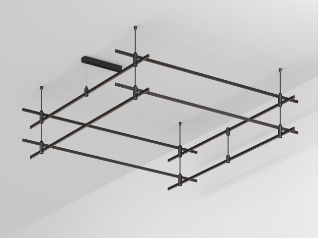 Основание ART-APRIORI-QUADRAT-2-ROD-400-2000x2000 (BK) (Arlight, IP20 Металл, 3 года) фото:1