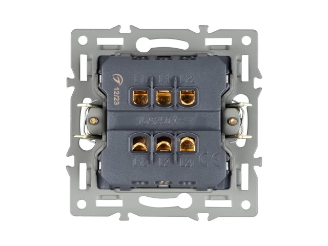Механизм выключателя одноклавишный перекрёстный SWT-MKX1-PL-BK (250V, 16A) (Arlight, -) фото:3