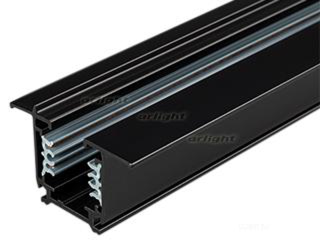 Трек встраиваемый LGD-4TR-TRACK-F-2000-BK-M (C) (Arlight, IP20 Металл, 3 года) фото:1