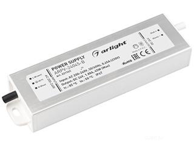 Блок питания ARPV-24045-B (24V, 1.9A, 45W) (Arlight, IP67 Металл, 3 года) фото:3