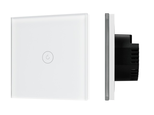 Выключатель сенсорный SWT-OMALI-S01-ZB-WH (250V, 10A, Zigbee) (Arlight, Стекло) фото:1
