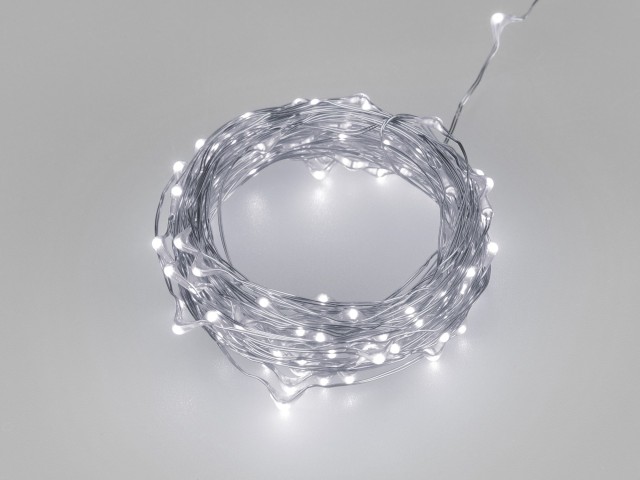 Светодиодная гирлянда ARD-DEW-HOME-10000-CLEAR-100LED-LIVE White6000 (5V, USB, ПДУ) (Ardecoled, IP20) фото:1