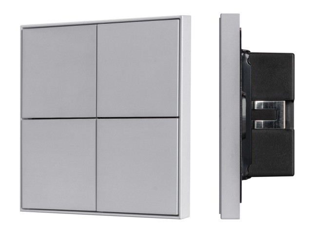 INTELLIGENT ARLIGHT Кнопочная панель KNX-304-23-IN Silver (BUS, Frame) (IARL, IP20 Металл, 2 года) фото:1