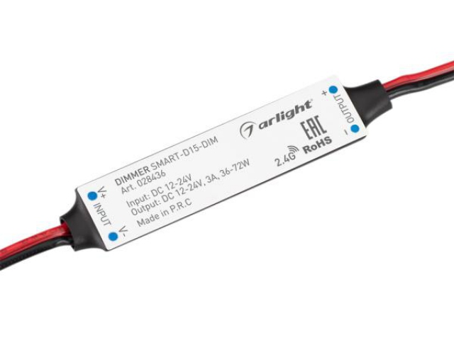 Диммер SMART-D15-DIM (12-24V, 1x3A, 2.4G) (Arlight, IP20 Пластик, 5 лет) фото:5