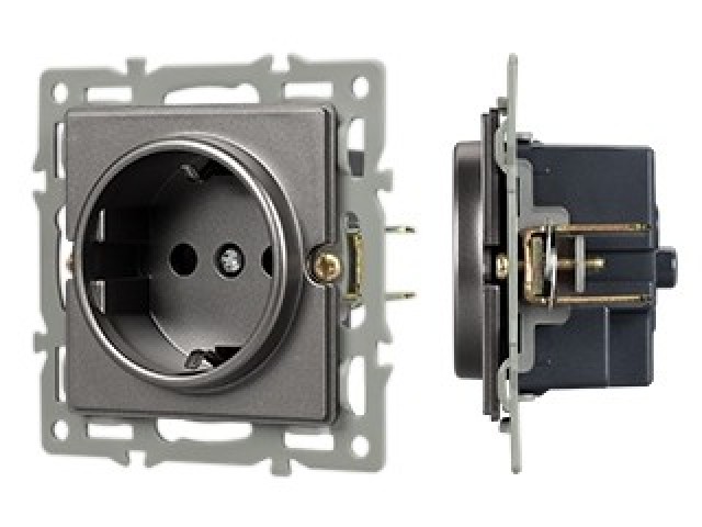 Механизм электрической розетки SCT-GP-MEU-PL-GR (250V, 16A) (Arlight, -) фото:4