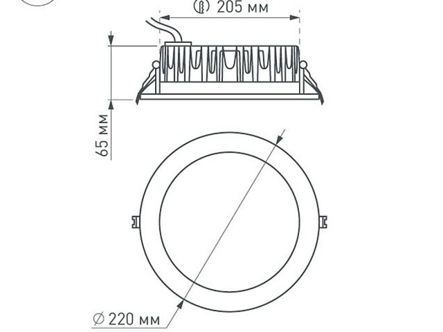 Светодиодный светильник LTD-220WH-FROST-30W Day White 110deg (Arlight, IP44 Металл, 3 года) фото:6