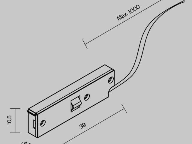 Комплектующие для систем освещения с токоведущими элементами Technical TRA184B-1B-100 фото:1