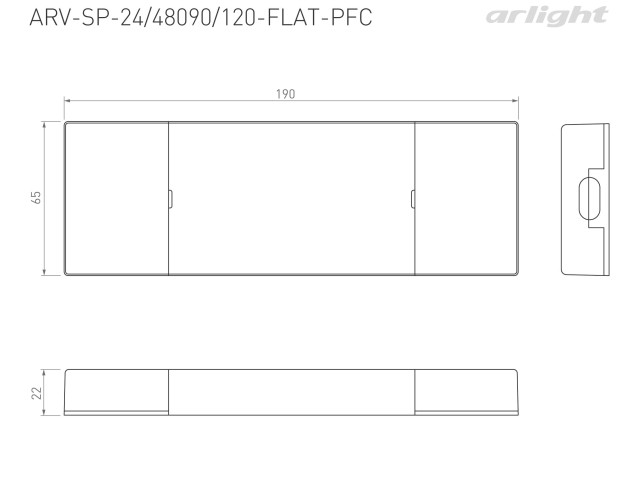 Блок питания ARV-SP-48120-FLAT-PFC (48V, 2.5A, 120W) (Arlight, IP20 Пластик, 5 лет) фото:3